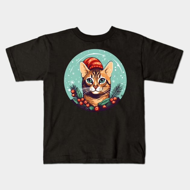 Bengal Cat Xmas, Love Cats Kids T-Shirt by dukito